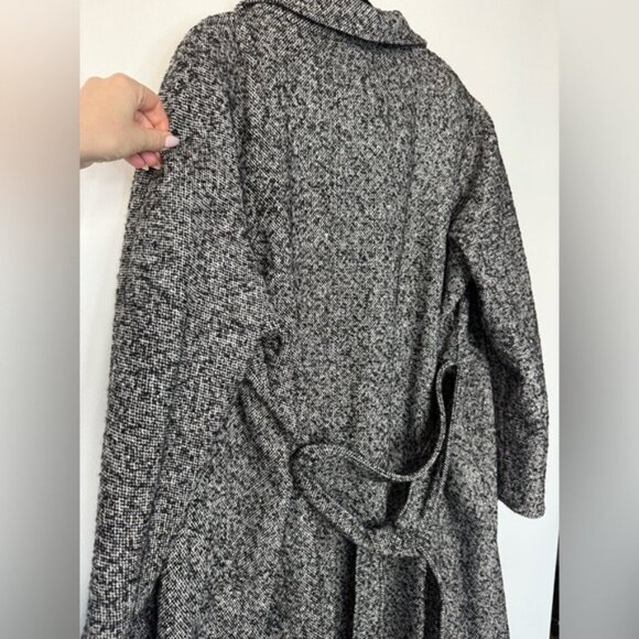 Marina Rinaldi Grey Wool & Alpaca Tweed Coat – Size 16 - Picture 7 of 16
